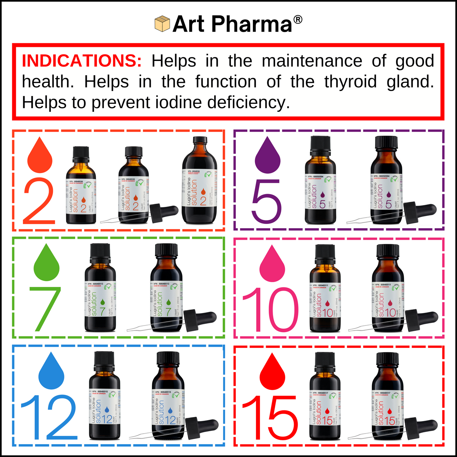 Art Pharma Lugol's Iodine Solutions