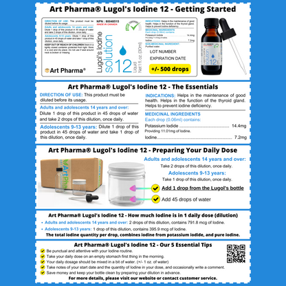 Lugol's Iodine 12% Solution 1 fl. oz. (30 mL) Glass Dropper
