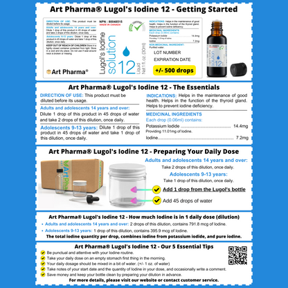 Lugol's Iodine 12% Solution 1 fl. oz. (30 mL) Inverted Dropper