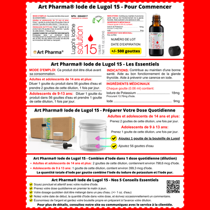 Lugol's Iodine 15% Solution 1 fl. oz. (30 mL) Inverted Dropper