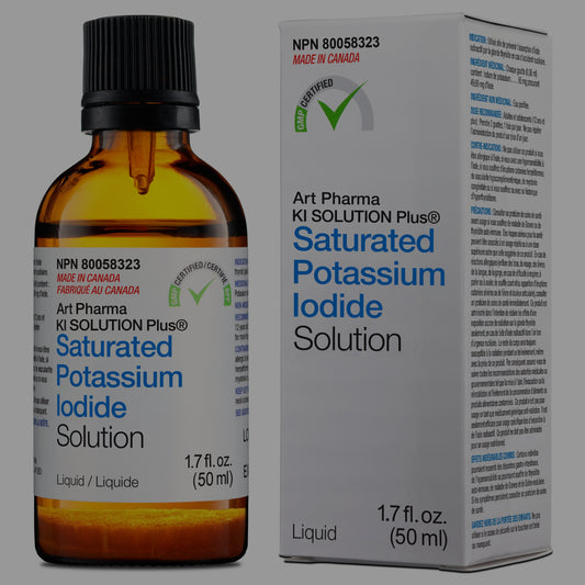 Art Pharma KI Solution Plus® 1.7 oz. (50 mL) Solution Saturée d'Iodure de Potassium Compte-gouttes inversé