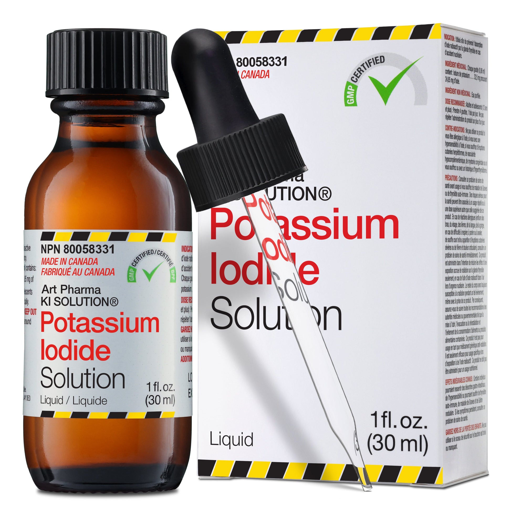 48 Bottles 1 fl. oz. (30 mL) KI Solution Liquid Potassium Iodide Solution I Dropper - Art Pharma®