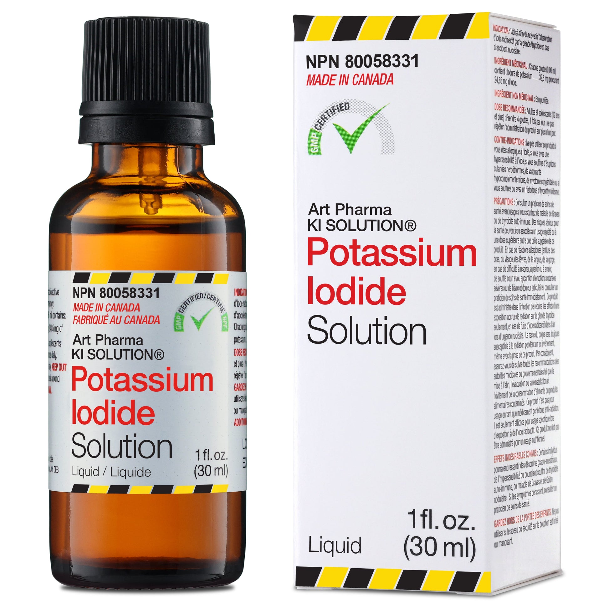 48 Bottles 1 fl. oz. (30 mL) KI Solution Liquid Potassium Iodide Solution I Inverted - Art Pharma®