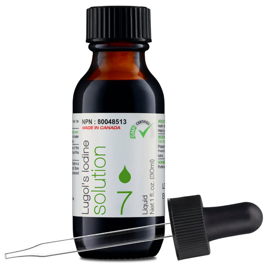 Lugol's Iodine 7% Solution 1 fl. oz. (30 mL) Glass Dropper - Art Pharma®