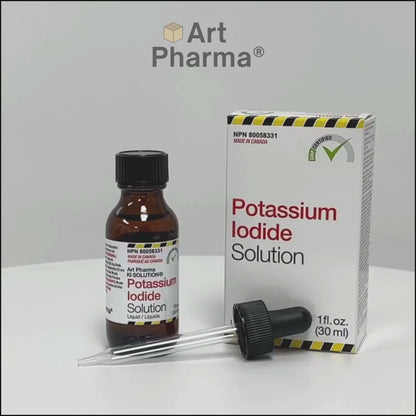 Art Pharma KI Solution® Solution d'Iodure de Potassium 1 fl. oz. (30 mL) Compte-gouttes en verre