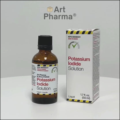 Art Pharma KI Solution® Solution d'Iodure de Potassium 1.7 fl. oz. (50 mL) Compte-gouttes inversé